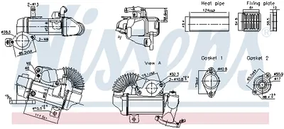 Radiator recirculare gaze esapament potrivit MERCEDES C T-MODEL (S205), C (W205), MARCO POLO CAMPER (W447), VITO MIXTO (DOUBLE CABIN), VITO TOURER (W447), VITO (W447) 1.6D 1.7D 2.0D 10.03