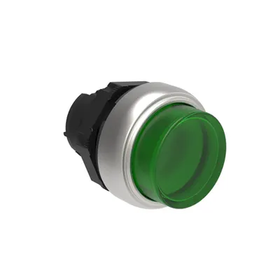 Buton luminos, diametru Ø22MM PLATINUM SERIES, EXTENDED, GREEN