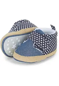 Pantofi pentru bebelusi - Textil/Cauciuc - Albastru