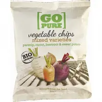 Chipsuri din legume fara gluten Bio, 90g, Go Pure