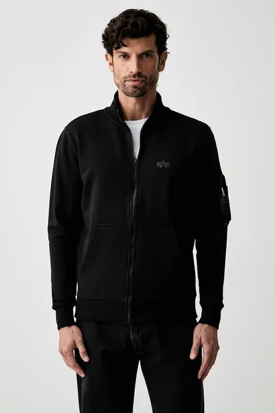 Alpha Industries hanorac cu fermoar pentru bărbați cu bumbac DTM Mid
