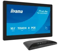 Monitor IPS LED Iiyama 10.1inch TW1023ASC-B3P, 1280 x 800, HDMI, Boxe, Touchscreen (Negru)