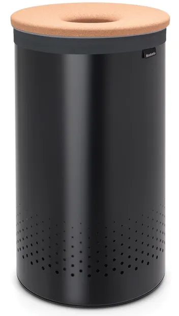 Coș de rufe Brabantia - 35 l, negru, capac din plută