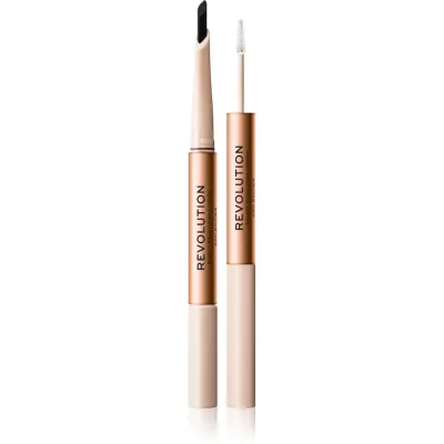 Revolution Fluffy Brow Filter Duo creion dermatograf cu două capete pentru sprâncene pentru fixare și formă culoare Ash Brown 0.12 g