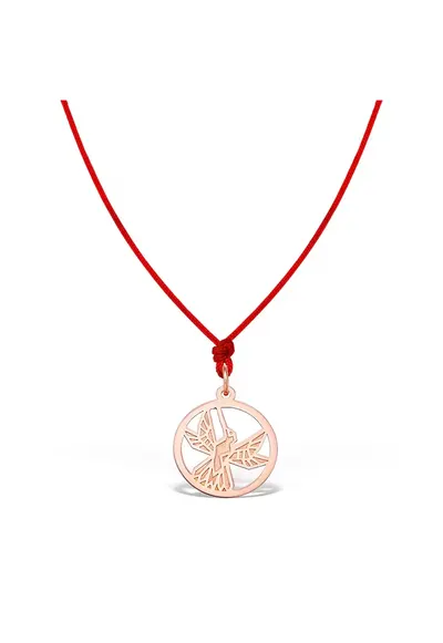 Pandantiv COLIBRI - aur 14K - Roz