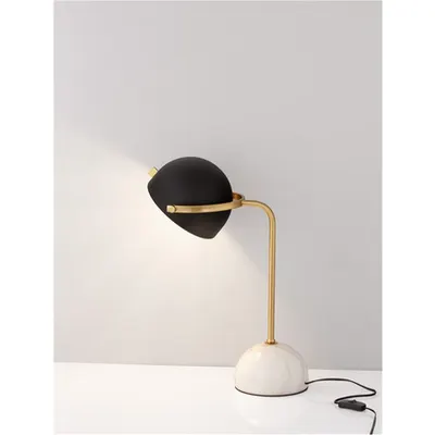 Veioza BISHOP Auriu & Negru Metal & Marble LED E27 1x12W 230V IP20 Fara bec Lungime cablu: 150 cm