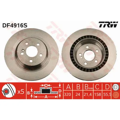 Disc frana TRW DF4916S