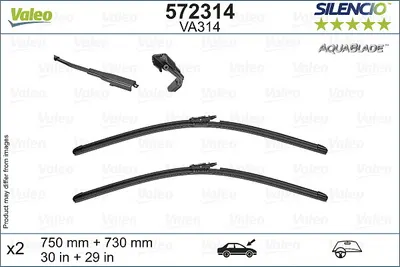 Lama stergator fata (2buc) Silencio AquaBlade 750 730mm potrivit FORD GALAXY III, GALAXY MK III, S-MAX 01.15