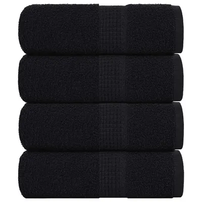 Gossi prosoape de baie, frogn, 4 buc., negru, 30x30 cm, 360 g/m2