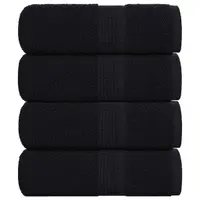 Gossi prosoape de baie, frogn, 4 buc., negru, 30x30 cm, 360 g/m2
