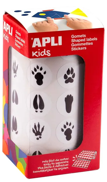 Rolă de autocolante Apli Kids - Urmele animalelor din pădure