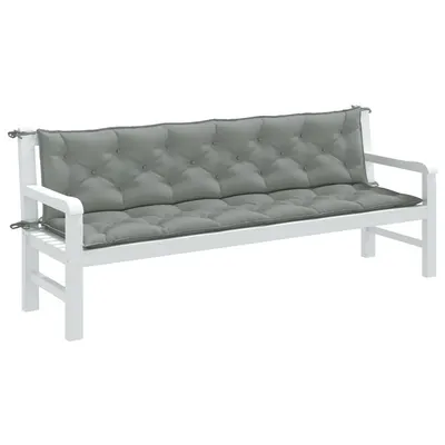 vidaXL Pernă bancă de grădină 2db melanj gri deschis 200x50x7cm textil