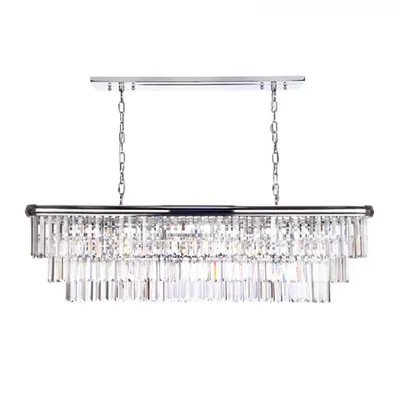Lampa suspendata Eulalia 10 Light Chandelier Polished Chrome Crystal