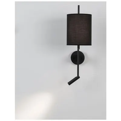 Plafoniera YAMA Negru Fabrirc Shade & Negru Aluminiu Adjustable - Intrerupator On/Off LED Samsung 3 Wat 210Lm 3000K LED E27 1x12 Wat 230Volt IP20 Fara bec