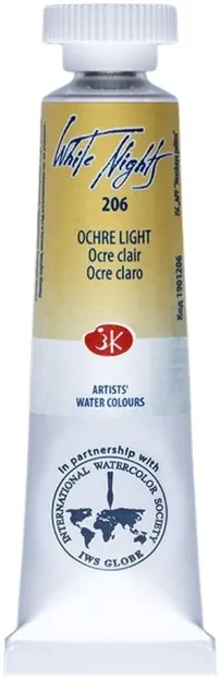 Vopsea de acuarelă Nevskaya Palitra Leningrad Nopți Albe - 206, Ochre deschis, 10 ml