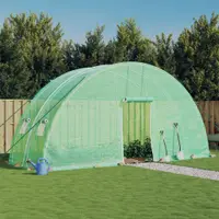 Gossi sera cu cadru din otel, verde, 12 m2, 6x2x2,85 m