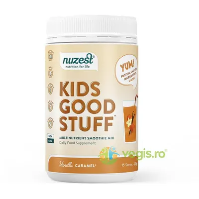 Shake Proteic cu Multivitamine - Vanilie si Caramel Kids Good Stuff 225g