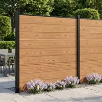 vidaXL Set de Gard 175 x 186 cm WPC și Aluminiu Maro