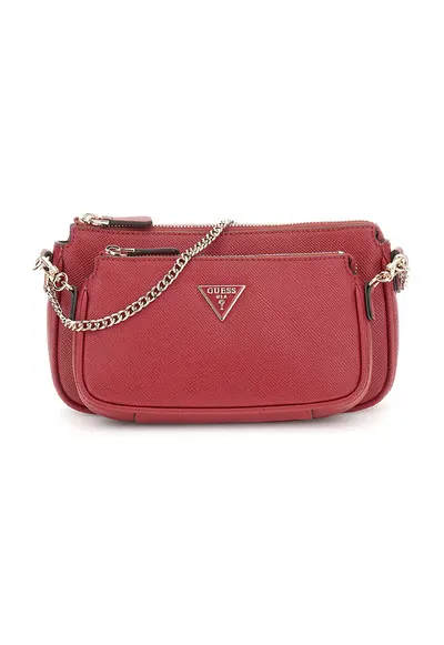 Geanta crossbody din piele ecologica cu etui detasabil - Rosu vermillion