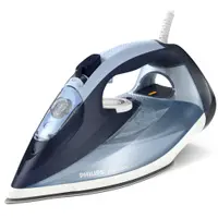 Fier de calcat Philips Azur DST7020/20, 2800W, debit de abur continuu de 50g/min si jet de abur de 250 g, talpa SteamGlide Plus, rezervor de 300ml, albastru