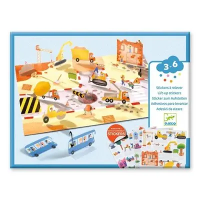 Set creativ de stickere reutilizabile Masini, Djeco