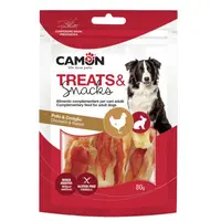 Recompense pentru caini Camon Urechi de Iepure si Carne de Pui 80 gr