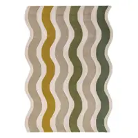 Covor verde/în culoare naturală țesut manual din lână 140x200 cm Cascade Wool – Flair Rugs