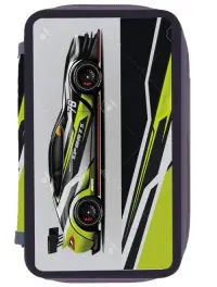 Penar neeachipat Herlitz 3 fermoare, dimensiune 20 x 6 x 13 cm, motiv Speed Car
