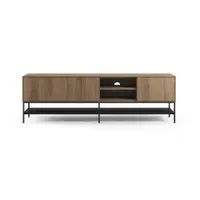 Comodă TV în culoare naturală cu aspect de lemn de stejar 180x55x35 cm Amira – Marckeric