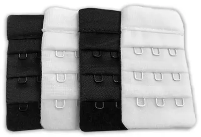 Accesoriu de prelungire sutien Carriwell - 2х2, negru si alb