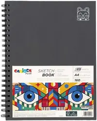 Caiet de schițe cu spirală Carioca Plus - Van Orton, A4, 40 de foi