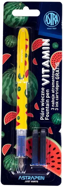 Stilou Astra Vitamin - Cu 3 rezerve, sortiment