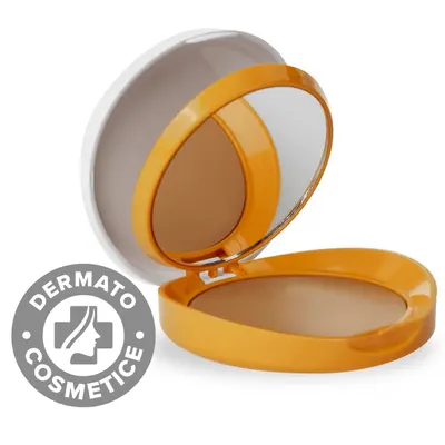 Pudra compacta fara ulei cu SPF50 nuanta Bronze Heliocare, 10g, Cantabria Labs