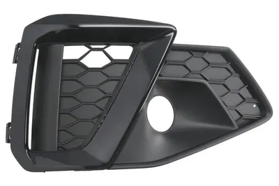 Grila ventilatie bara fata dreapta potrivit AUDI A4 B9 dupa 2019 - (plastic, negru/negru lucios, S-LINE)
