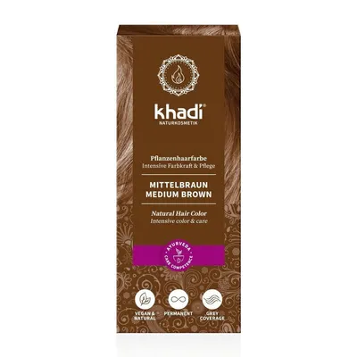 Vopsea de par naturala, SATEN MEDIU, 100gr, Khadi