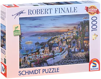 Puzzle Schmidt din 1000 piese - Apus de soare în Santorini