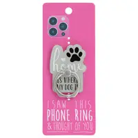 Suport inel telefon Home is where my dog is