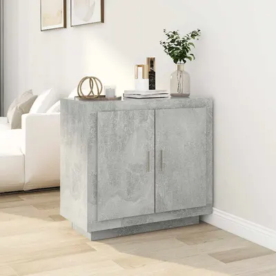 vidaXL Dulap, gri beton, 80x40x75 cm, lemn prelucrat