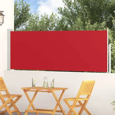 vidaXL Copertină laterală retractabilă de terasă, roșu, 100 x 314 cm