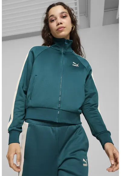 Jacheta sport cu logo Iconic - Albastru petrol/Crem