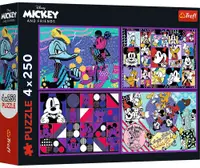 Puzzle Trefl din 4 x 250 piese - Seria aventurilor lui Mickey Mouse