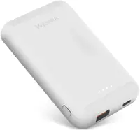 Baterie portabilă Wesdar - S293, 5000 mAh, Qi, alb