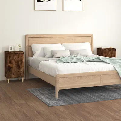 vidaXL Noptiere, 2 buc., stejar afumat, 40x35x70 cm, lemn prelucrat
