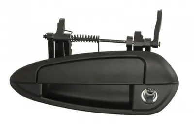 Maner usa Fata Stanga exterior, cu locas incuietoare, grunduit negru potrivit ABARTH GRANDE PUNTO, PUNTO, PUNTO EVO; FIAT GRANDE PUNTO, PUNTO, PUNTO EVO 0.9-1.9D dupa 1999