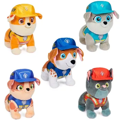 Jucărie de pluș Spin Master Paw Patrol Rubble & Crew - Sortiment, 18 cm