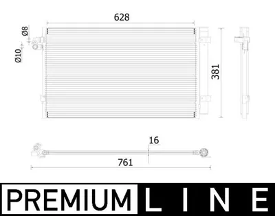 Condensator climatizare (cu uscator) potrivit BMW 5 (G30, F90), 7 (G11, G12), 8 (G14, F91), 8 (G15, F92), 8 GRAN COUPE (G16, F93) 3.0DH-6.6 09.15