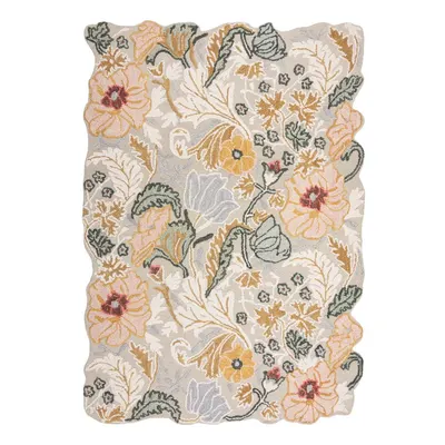 Covor roz deschis țesut manual din lână 120x170 cm Daphne Shaped Floral – Flair Rugs