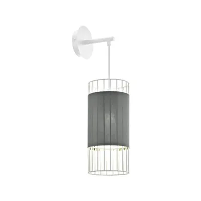 Shade for Wall luminaire Marausa white/Textil grey IP20