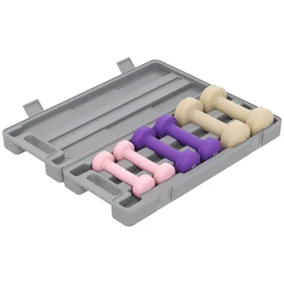 HOMCOM Set Gantere 6kg, Set Greutăți Fitness pentru Bărbați și Femei, Antrenament Acasă, Roz, Mov, Maro | Aosom Romania