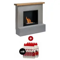 Pachet Rolf Concrete Grey Semineu + 12L bioetanol